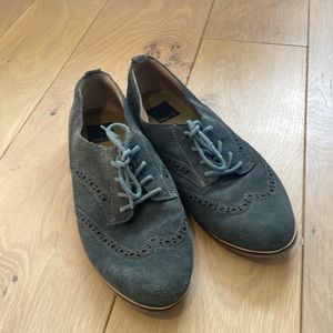 Gray Suede Oxford Lace Up Shoes - Dolce Vita